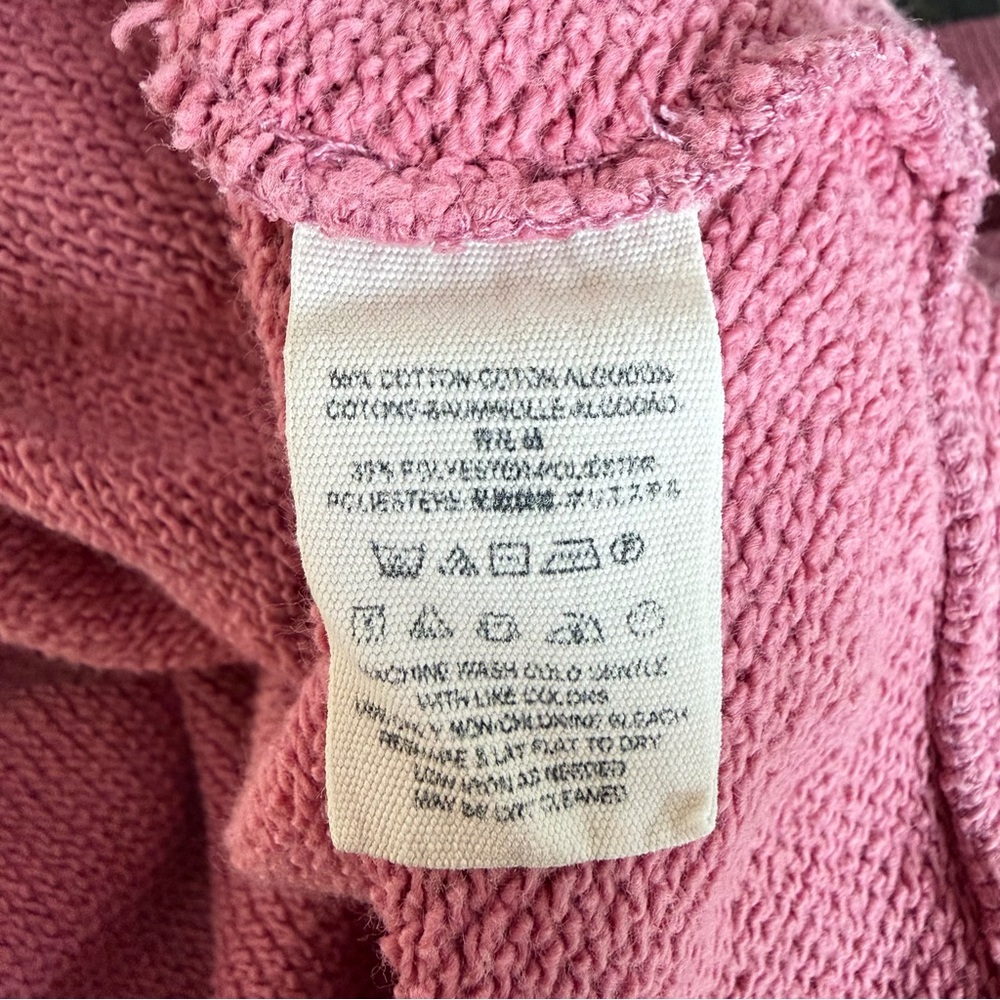 Free People Pink Snap Sleeve Sweatshirt Size XS 36201 - Picture 5 of 7